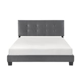 Bari Dark Gray Queen Platform Bed by Homelegance at Eve Furniture