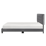 Bari Dark Gray Queen Platform Bed by Homelegance at Eve Furniture