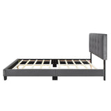 Bari Dark Gray Queen Platform Bed by Homelegance at Eve Furniture