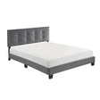 Bari Dark Gray Queen Platform Bed by Homelegance at Eve Furniture