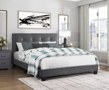 Bari Dark Gray Queen Platform Bed by Homelegance at Eve Furniture