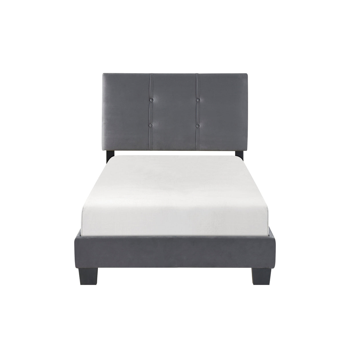 Bari Dark Gray Twin Platform Bed by Homelegance at Eve Furniture