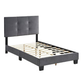 Bari Dark Gray Twin Platform Bed by Homelegance at Eve Furniture