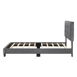 Bari Dark Gray Twin Platform Bed by Homelegance at Eve Furniture
