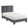 Bari Dark Gray Twin Platform Bed by Homelegance at Eve Furniture