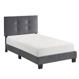 Bari Dark Gray Twin Platform Bed by Homelegance at Eve Furniture