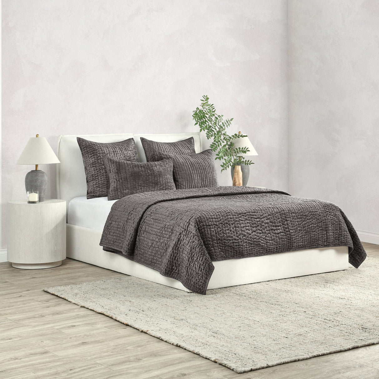 Bari Desert Velvet Quilt Collection by Classic Home at Eve Furniture