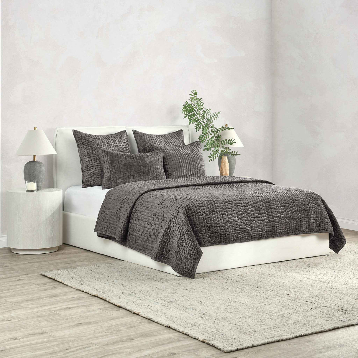 Bari Desert Velvet Quilt Collection by Classic Home at Eve Furniture