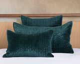 Bari Emerald Velvet Quilt Collection by Classic Home at Eve Furniture