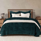 Bari Emerald Velvet Quilt Collection by Classic Home at Eve Furniture
