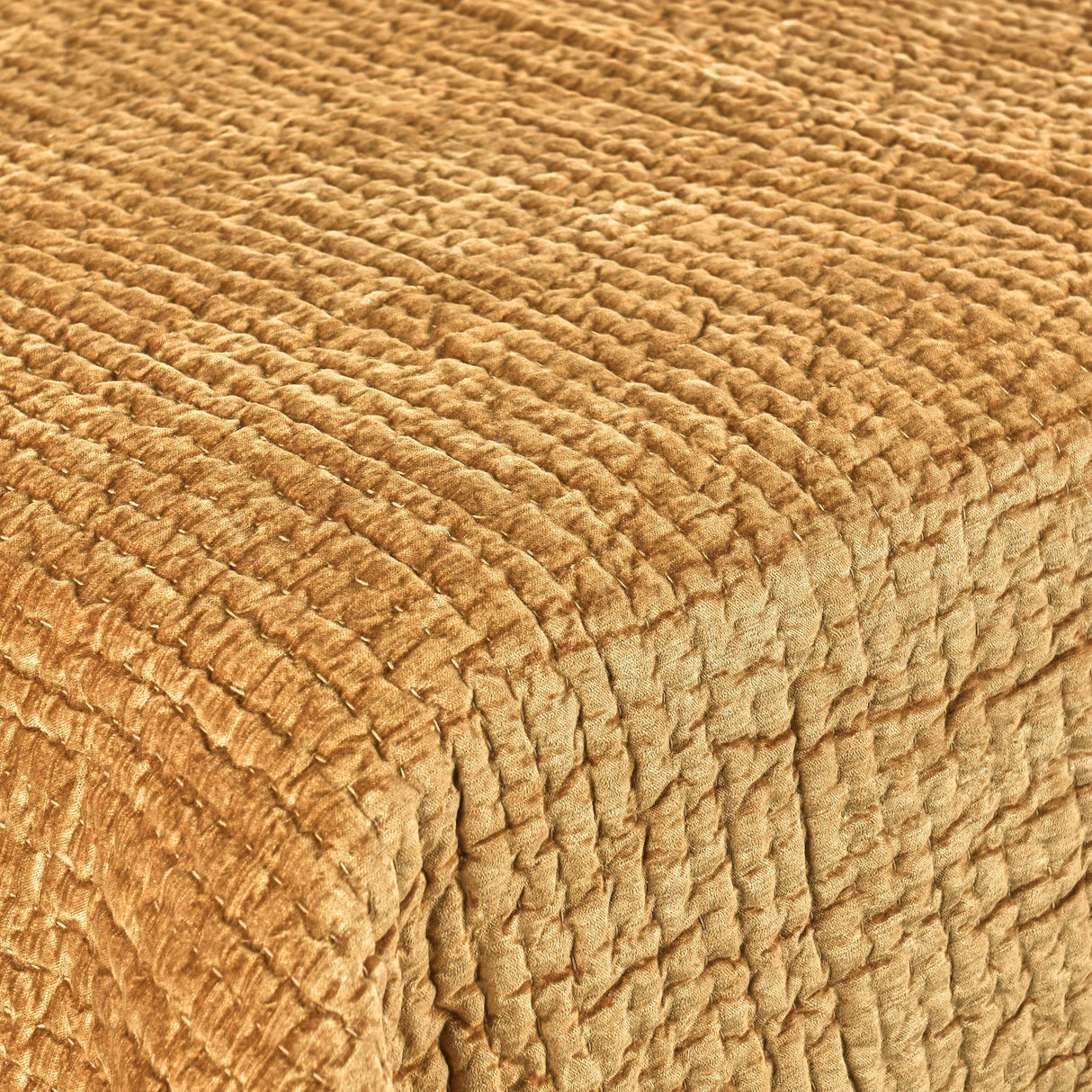 Bari Honey Gold Velvet Quilt Collection by Classic Home at Eve Furniture