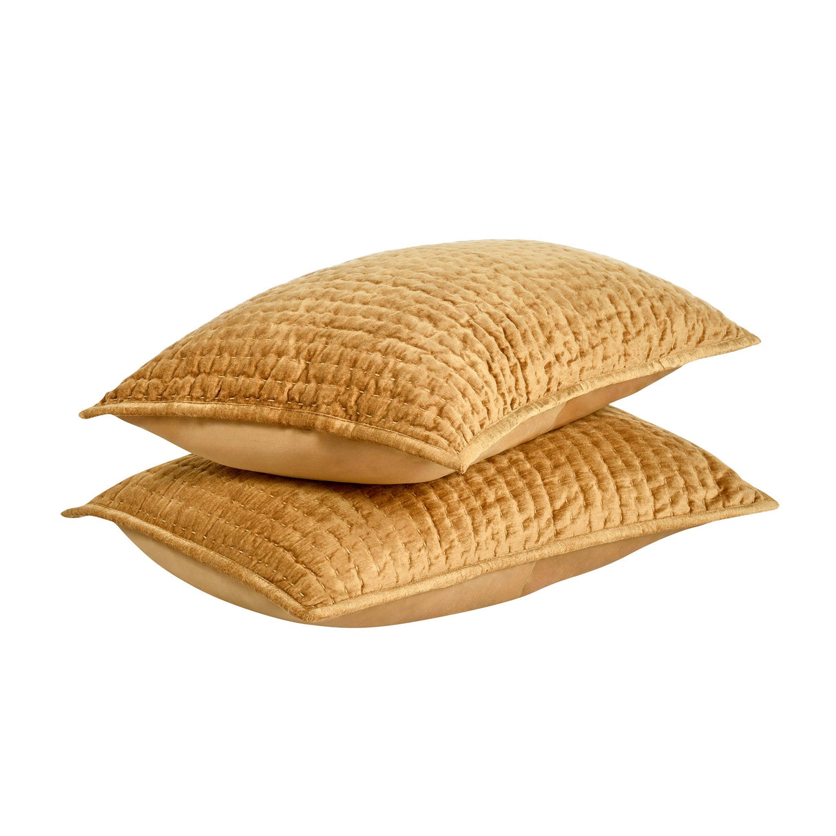 Bari Honey Gold Velvet Quilt Collection by Classic Home at Eve Furniture