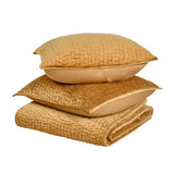 Bari Honey Gold Velvet Quilt Collection by Classic Home at Eve Furniture