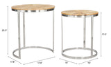 Bari Natural Nesting Table Set (2-Piece) by Zuomod at Eve Furniture