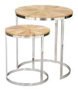 Bari Natural Nesting Table Set (2-Piece) by Zuomod at Eve Furniture