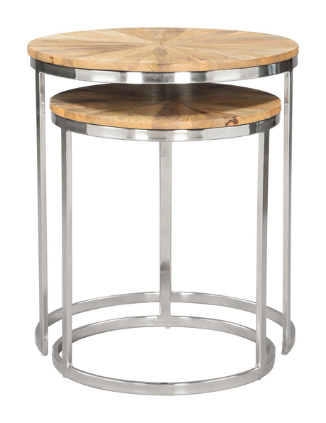 Bari Natural Nesting Table Set (2-Piece) by Zuomod at Eve Furniture