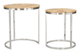 Bari Natural Nesting Table Set (2-Piece) by Zuomod at Eve Furniture