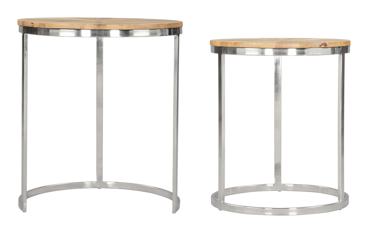 Bari Natural Nesting Table Set (2-Piece) by Zuomod at Eve Furniture
