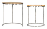 Bari Natural Nesting Table Set (2-Piece) by Zuomod at Eve Furniture