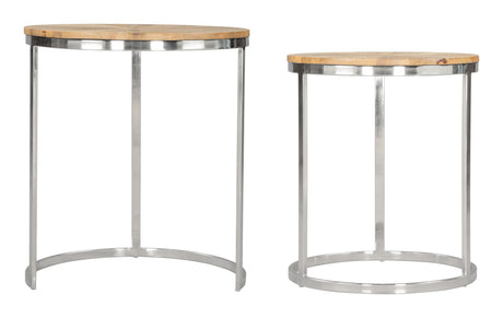 Bari Natural Nesting Table Set (2-Piece) by Zuomod at Eve Furniture