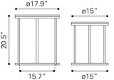 Bari Natural Nesting Table Set (2-Piece) by Zuomod at Eve Furniture