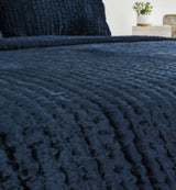 Bari Ocean Blue Velvet Quilt Collection by Classic Home at Eve Furniture