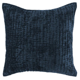 Bari Ocean Blue Velvet Quilt Collection by Classic Home at Eve Furniture