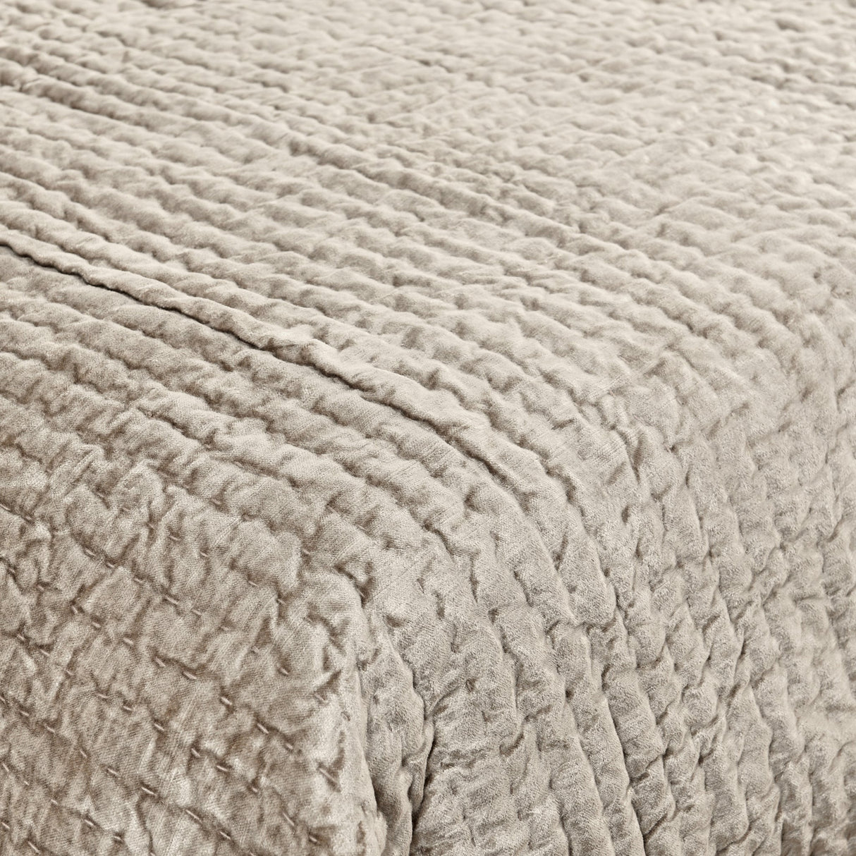 Bari Pebble Velvet Quilt Collection by Classic Home at Eve Furniture