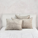Bari Pebble Velvet Quilt Collection by Classic Home at Eve Furniture