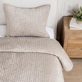 Bari Pebble Velvet Quilt Collection by Classic Home at Eve Furniture