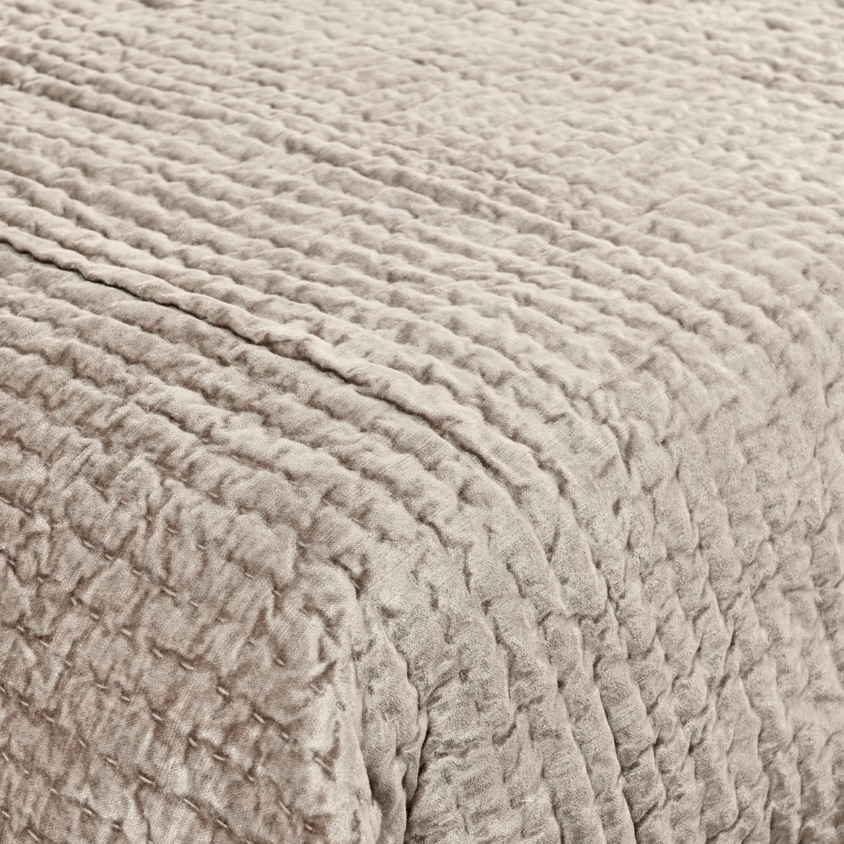 Bari Pebble Velvet Quilt Collection by Classic Home at Eve Furniture