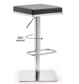Bari Performance Vegan Leather Adjustable Stool by TOV Furniture at Eve Furniture