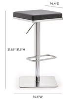 Bari Performance Vegan Leather Adjustable Stool by TOV Furniture at Eve Furniture
