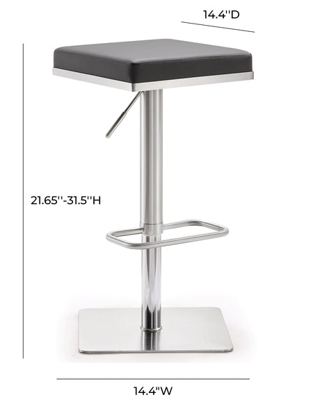 Bari Performance Vegan Leather Adjustable Stool by TOV Furniture at Eve Furniture