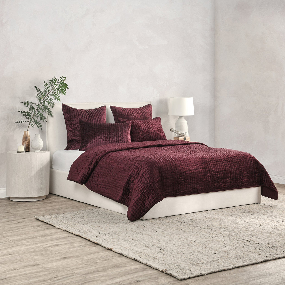 Bari Port Velvet Quilt Collection by Classic Home at Eve Furniture