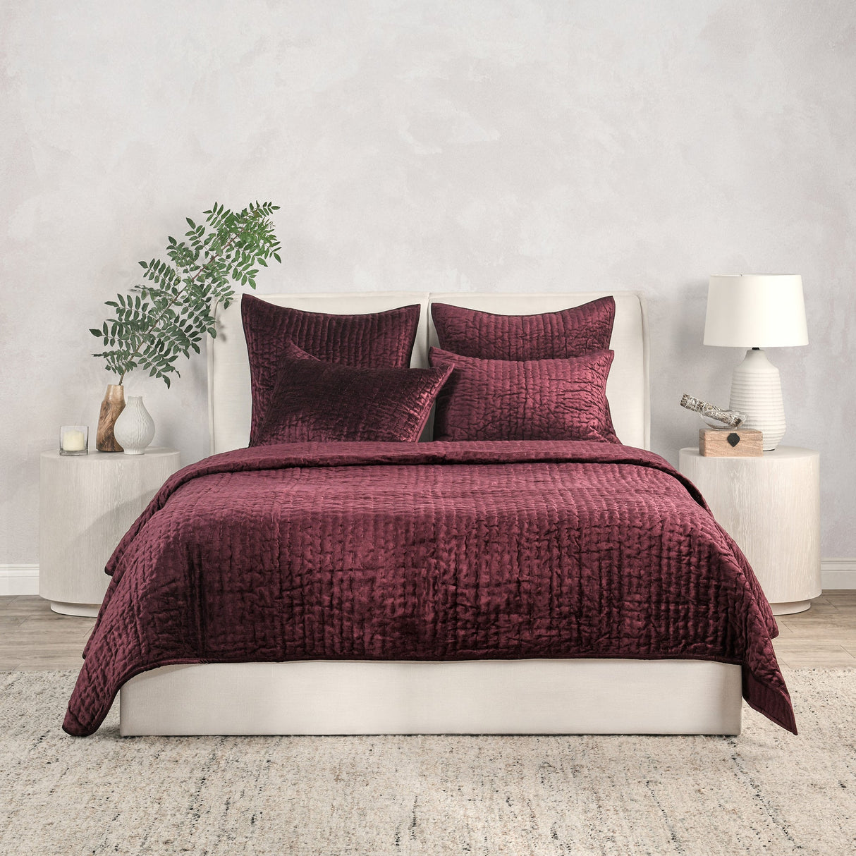 Bari Port Velvet Quilt Collection by Classic Home at Eve Furniture