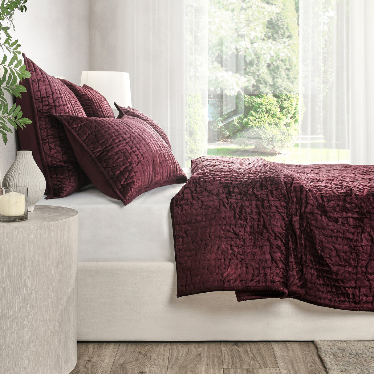 Bari Port Velvet Quilt Collection by Classic Home at Eve Furniture