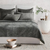 Bari Sage Velvet Quilt Collection by Classic Home at Eve Furniture