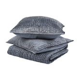 Bari Sea Fog Velvet Quilt Collection by Classic Home at Eve Furniture