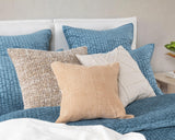 Bari Stone Blue Velvet Quilt Collection by Classic Home at Eve Furniture