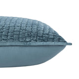 Bari Stone Blue Velvet Quilt Collection by Classic Home at Eve Furniture