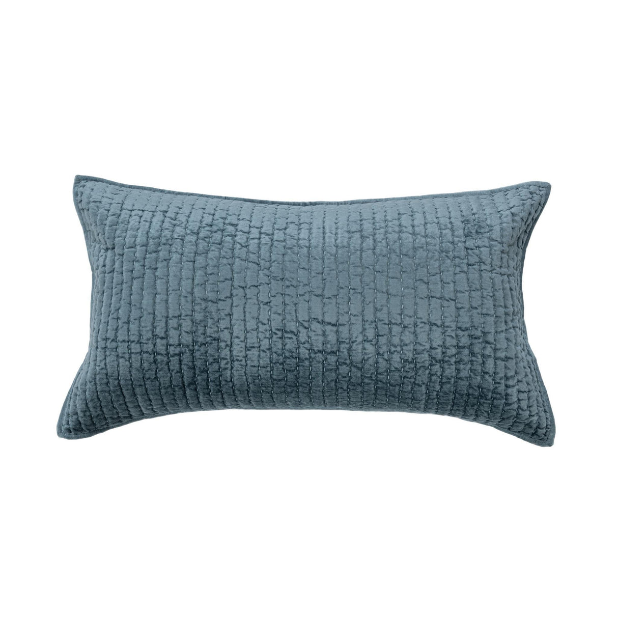 Bari Stone Blue Velvet Quilt Collection by Classic Home at Eve Furniture