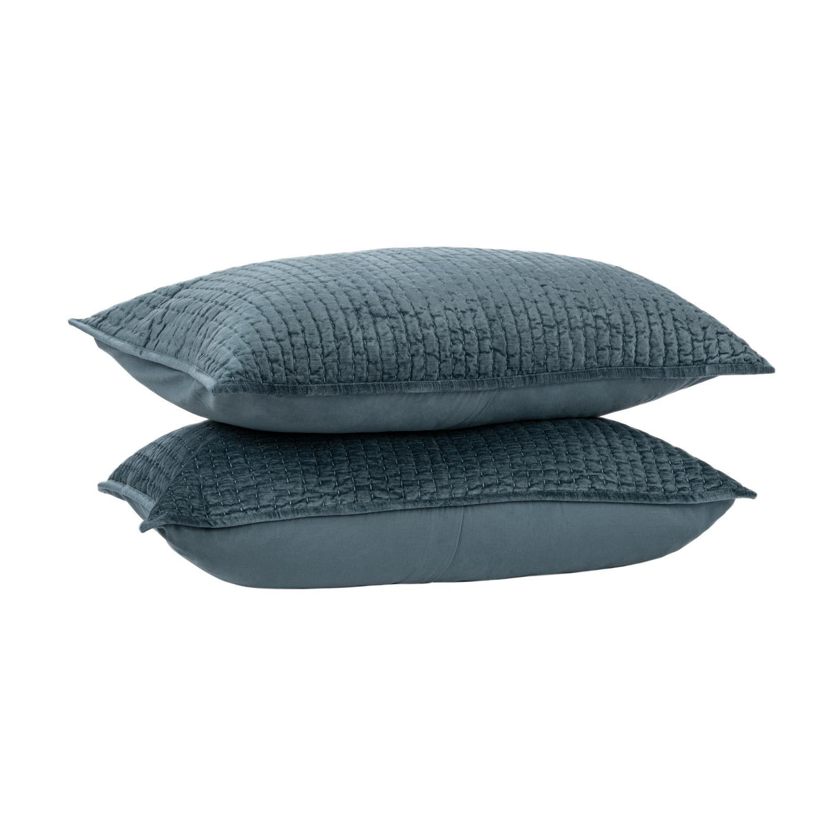 Bari Stone Blue Velvet Quilt Collection by Classic Home at Eve Furniture