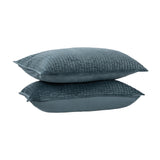 Bari Stone Blue Velvet Quilt Collection by Classic Home at Eve Furniture