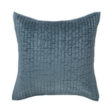 Bari Stone Blue Velvet Quilt Collection by Classic Home at Eve Furniture