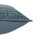 Bari Stone Blue Velvet Quilt Collection by Classic Home at Eve Furniture