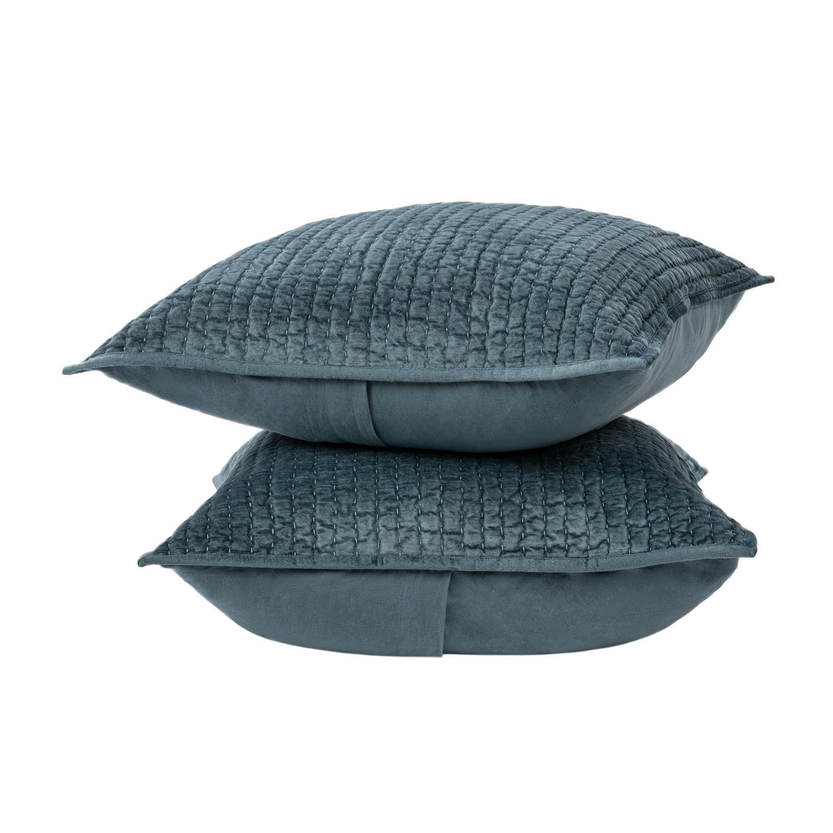 Bari Stone Blue Velvet Quilt Collection by Classic Home at Eve Furniture