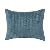 Bari Stone Blue Velvet Quilt Collection by Classic Home at Eve Furniture
