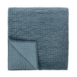 Bari Stone Blue Velvet Quilt Collection by Classic Home at Eve Furniture