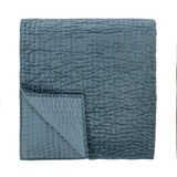 Bari Stone Blue Velvet Quilt Collection by Classic Home at Eve Furniture